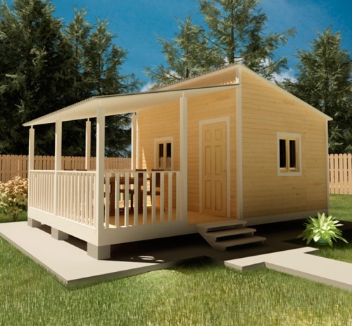 Хозблок (БЫТОВКА) 6х4 \"Италия\" с террасой